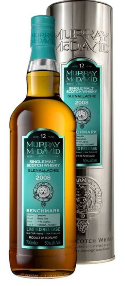 Glenallachie 12 Year Old, 2008, Sherry Butt, Cognac Finish by Murray McDavid